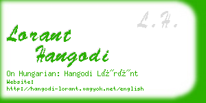 lorant hangodi business card